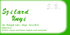szilard unyi business card